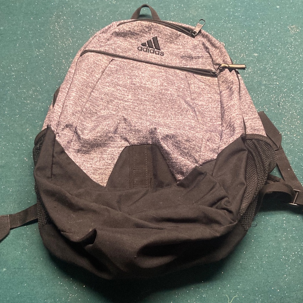 Adidas Black and Gray Backpack